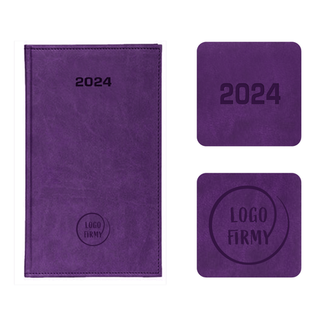 Kalendarz Książkowy A6 Tygodniowy Vivella Fioletowy 4864