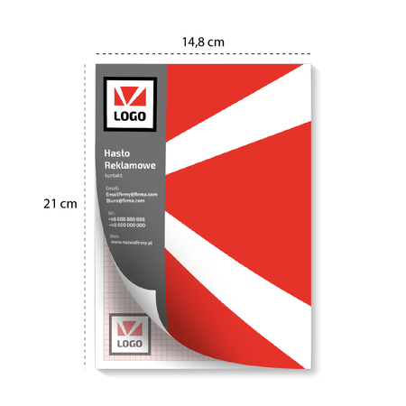 Notes klejony z okładką A5 50 kartek