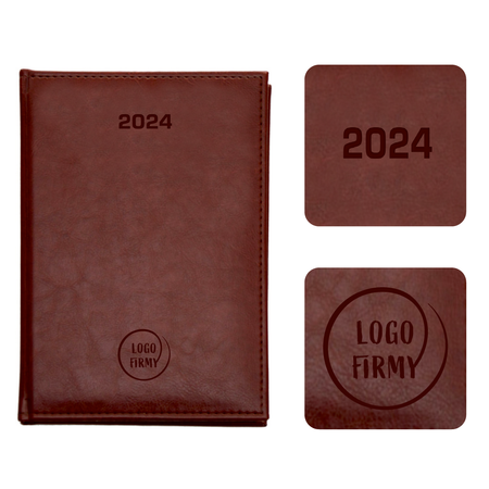 Kalendarz Książkowy A5 Tygodniowo-Notesowy Nebraska Brązowy A220