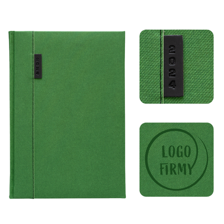 Kalendarz Książkowy A5 Dzienny Parti Zielony z Czarnym