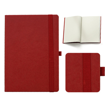 Notes Książkowy B5 KROPKI Vivella z gumką Czerwony 4872