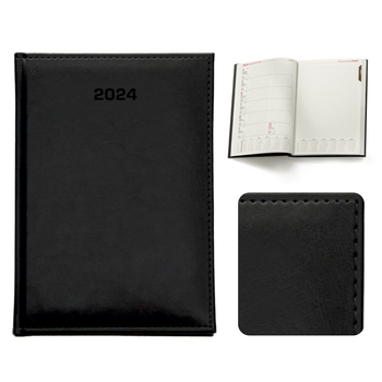 Kalendarz Książkowy B5 Tygodniowo-Notesowy Nebraska Czarny/Nero