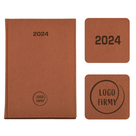 Kalendarz Książkowy B5 Tygodniowy Denim Brązowy Jasny E386