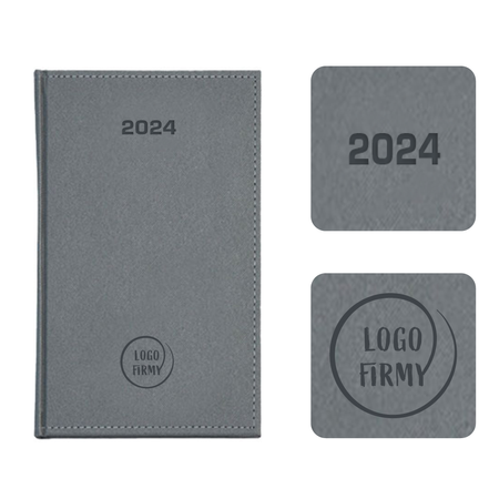 Kalendarz Książkowy A6 Tygodniowy Denim Popielaty E390