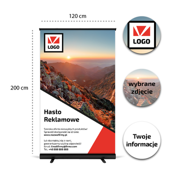 Roll-up reklamowy 100 x 200 cm Standard