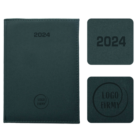 Kalendarz Książkowy B5 Tygodniowy Velour Zielony F488/M