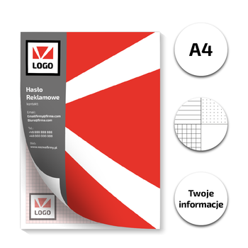 Notes klejony z okładką A4 100 kartek