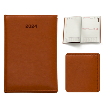 Kalendarz Książkowy B5 Dzienny Nebraska Brązowy Jasny A219