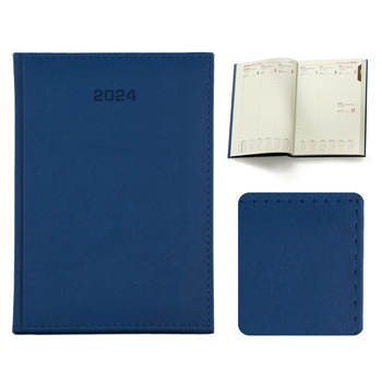 Kalendarz Książkowy A4 Tygodniowy Denim Granatowy E389