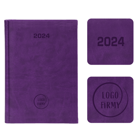 Kalendarz Książkowy B6 Dzienny Vivella Economic Fioletowy 4864