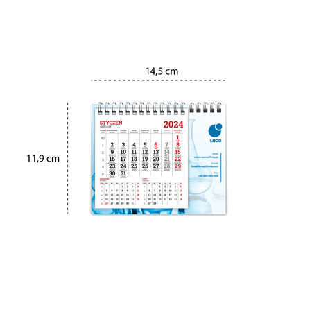 Kalendarz Biurkowy Piramidka Mini Na Spirali