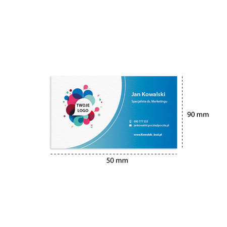 Wizytówka 90x50 mm soft touch