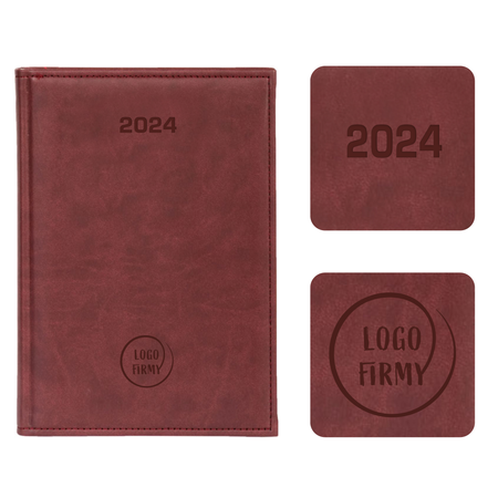 Kalendarz Książkowy A4 Tygodniowy Vivella Bordowy 4700