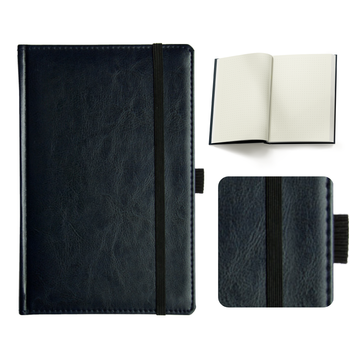 Notes Książkowy A5 KROPKI Nebraska z gumką Granatowy A227