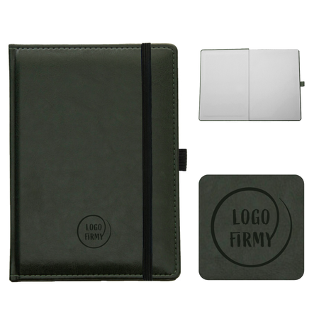 Notes Książkowy A5 KRATKA Nebraska z gumką Zielony A299