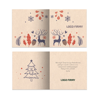 Kartka Świąteczna Ekologiczna Kwadrat