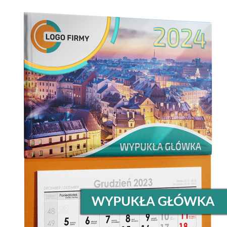Kalendarz Trójdzielny LUX Główka Wypukła Folia Mat + UV