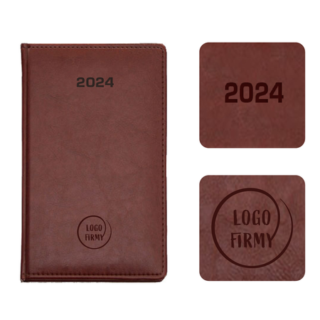 Kalendarz Książkowy A6 Tygodniowy Nebraska Exclusive Brązowy A220