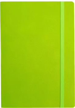 Notes Książkowy A5 GŁADKI Flexi z gumką J.Zielony  A46-01