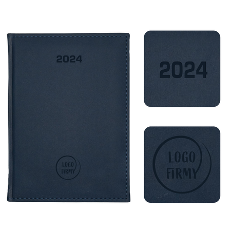 Kalendarz Książkowy B5 Tygodniowy Velour Granatowy A841