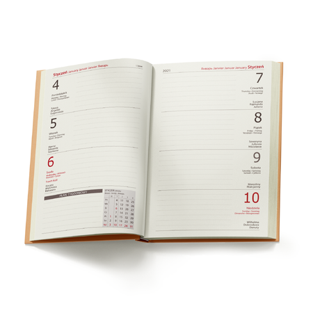 Kalendarz Książkowy A6 Tygodniowy Vivella Beżowy E274