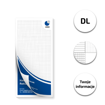 Notes klejony DL 100 kartek