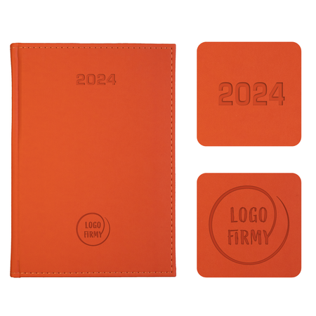 Kalendarz Książkowy A4 Tygodniowy Vellutino Pomarańczowy F969