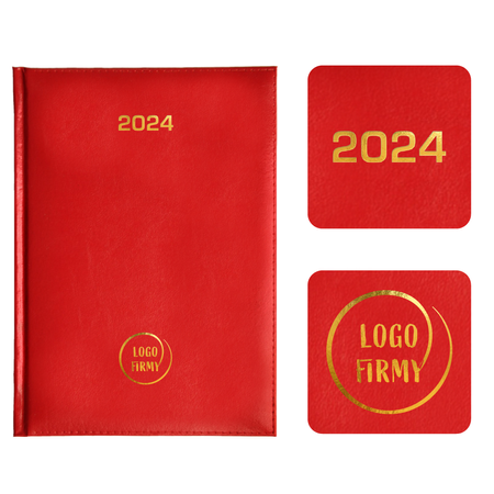 Kalendarz Książkowy A5 Tygodniowy Baladek Czerwony