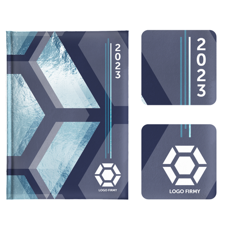 Kalendarz Książkowy A4 Dzienny Oprawa Drukowana Folia Mat + UV