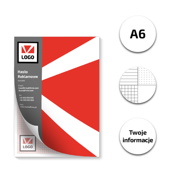 Notes klejony z okładką A6 100 kartek