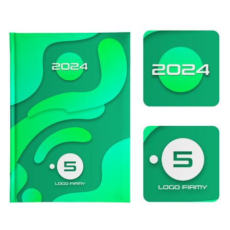 Kalendarz Książkowy A4 Tygodniowo-Notesowy Oprawa Drukowana Folia Soft Touch