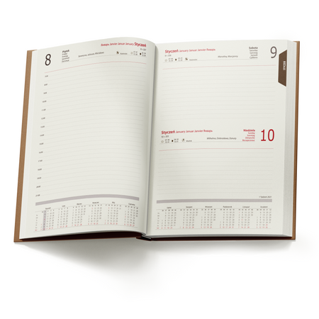Kalendarz Książkowy A5 Dzienny Gaja Beżowy
