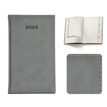 Kalendarz Książkowy A6 Tygodniowy Vivella Szary E482