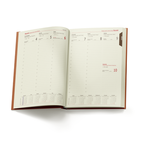 Kalendarz Książkowy B5 Tygodniowy Acero Brązowy Jasny E935