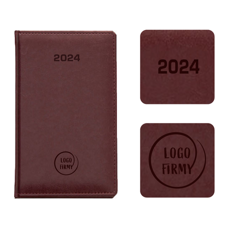 Kalendarz Książkowy A6 Tygodniowy Nebraska Exclusive Bordowy B459