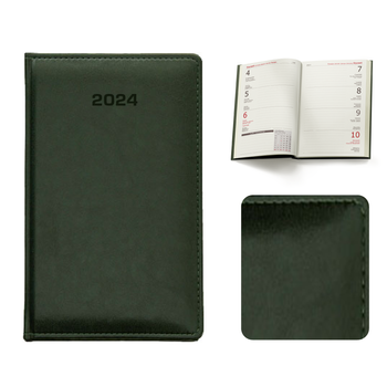 Kalendarz Książkowy A6 Tygodniowy Nebraska Exclusive Zielony A299