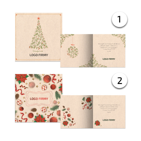 Kartka Świąteczna Ekologiczna Kwadrat