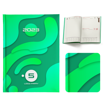 Kalendarz Książkowy B5 Dzienny Oprawa Drukowana Folia Soft Touch