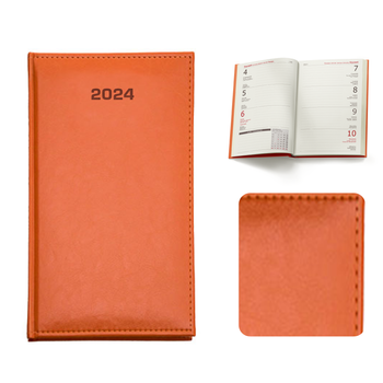 Kalendarz Książkowy A6 Tygodniowy Nebraska Pomarańczowy A837