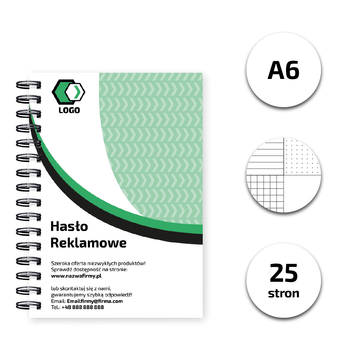 Notes spiralowany A6 25 kartek